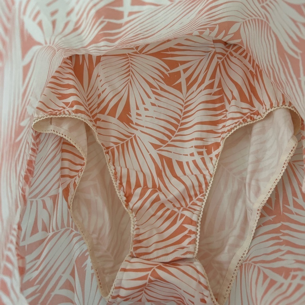 For Love and Lemons Desert Palm Peach Patterned Sheer Midi Skirt Size M - Picture 6 of 12